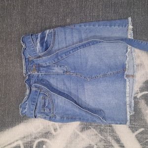 Almost Famous Jeans Denim skirt with belt.